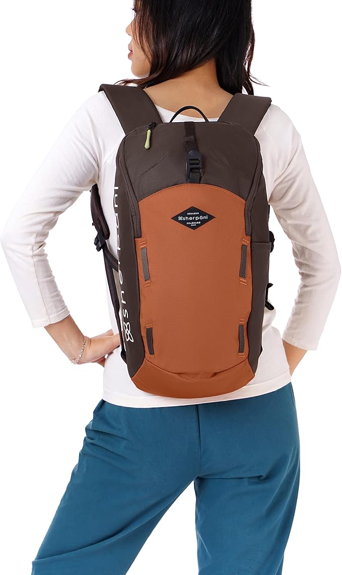 Sherpani Switch 15L Lightweight Travel Hiking Backpack Hydration Backpack Backpack Purse for Women Daypack for Women Fits 13 Inch Laptop (Clay)