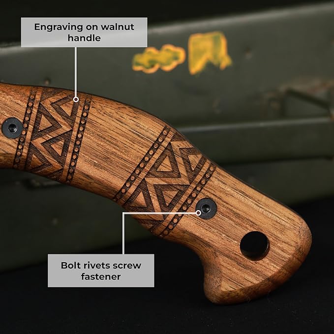 AncientSmithy Tomahawk Axe - Handmade Tactical Tomahawk Hatchet - Full Tang Combat Axe for Military Camping and Outdoor Activities (Hawk with Leather Sheath)