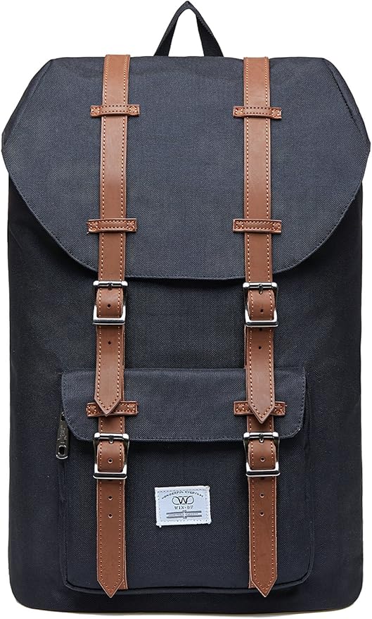 KAUKKO Laptop Outdoor Backpack College Schoolbag Bookbag Travel Hiking Rucksack fits 15-Inch Laptop