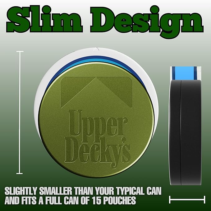 ZPACK Magnetic Metal Can Holder Metal EDC Container Carved Tin with Magnetic Closure Aluminum Container Slim Pocket Organizer Gift for Him (Forest Green)