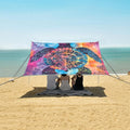 ALAZA Silhouette Turtle Beach Tent Sun Shelter Portable Canopy Sunshade for Outdoor Camping Picnics Backyard Fun 10x9 ft