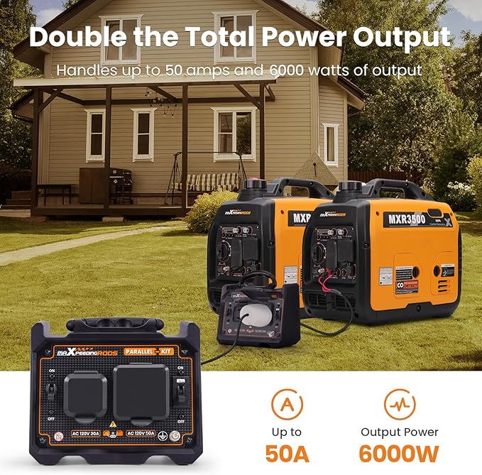 maXpeedingrods Generator Parallel Kit with 120V 30A 120V 50A Outlets and 50-Amp Circuit Breaker