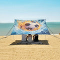 ALAZA Water and Fire Football Beach Tent Sun Shelter Portable Canopy Sunshade for Outdoor Camping Picnics Backyard Fun 10x9 ft