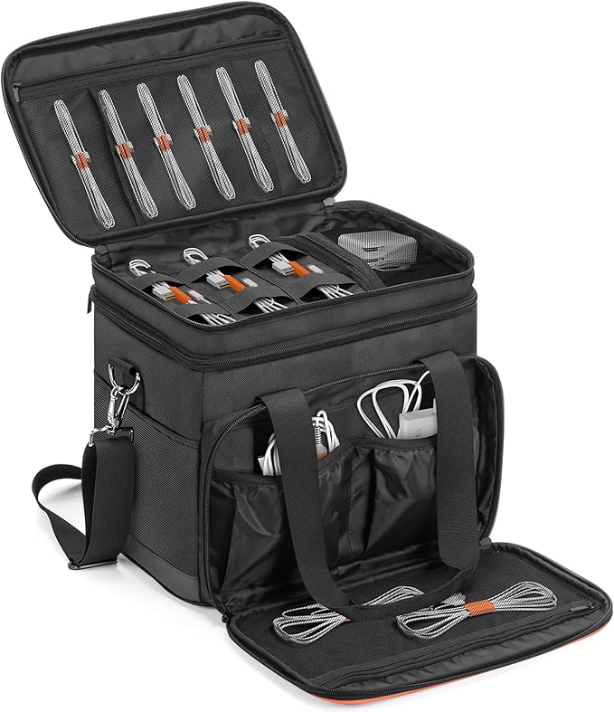 Trunab Double-Layer Carrying Case Compatible with Jackery Portable Power Station Explorer 1000 Battery Case with Waterproof Bottom and Upper Compartment for Charging Accessories