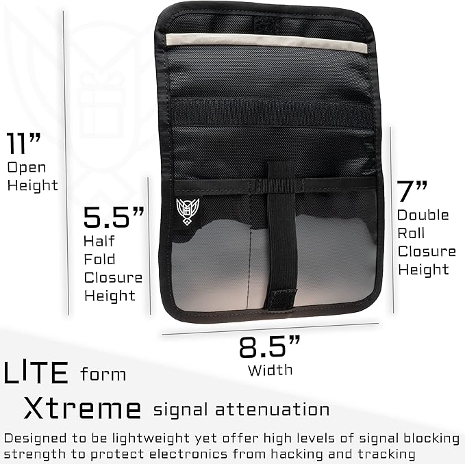 Xtreme Sight Line ~ AQUA RT Dry Bag~ Water-Proof Faraday Dry Bag for Laptops Tablets and Mid-Size Electronics ~ Small LITE Faraday Bag Combo ~ Woodland Camo