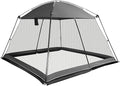 Screen House 10x10 Ft Square Camping Canopy Tent Sun Shade Gazebo Shelter Perfect for Outdoor Activities Shale Gray