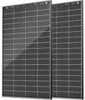 HQST N-Type 16BB 200 Watt Bifacial Solar Panel Compact &amp Lightweight Solar Panels with 30 Years Lifespan up to 25.4% Efficiency IP65 for RV Van Trailer Marine Rooftop Farm Off Grid- 2 Pac