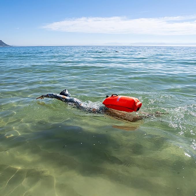 Naturehike Dry Bag for Open Water 18L/25L Waterproof Dry Bag with Adjustable Waist Belt Roll Top Backpack Swim Bubble for Safty Swimming Training Snorkeling Kayaking Boating