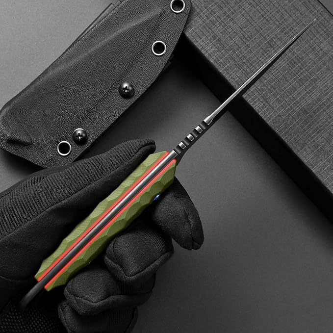 Eafengrow EF152 Fixed Blade Knife K110 Steel Blade G10 Handle Full Tang EDC Tool Knife for Outdoor Working Camping Hiking