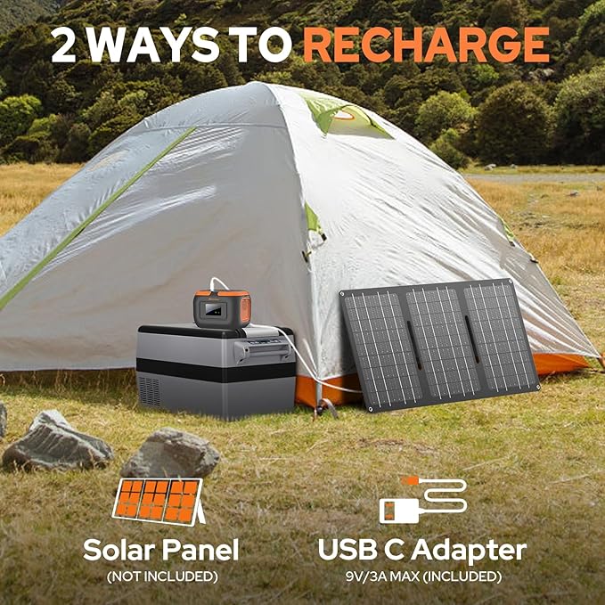 Portable Power Station 120W Power Bank with AC Outlet Portable Generator 97.6Wh External Battery Power Pack with USB C Input for Camping Home Van Life Adventure Backup