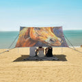ALAZA Horse Head Crayon Drawing Beach Tent Sun Shelter UPF50+ Protection Beach Shade Canopy w/ 4 Sandbags for Outdoor Camping Fishing Backyard Fun Picnic 10x9 ft