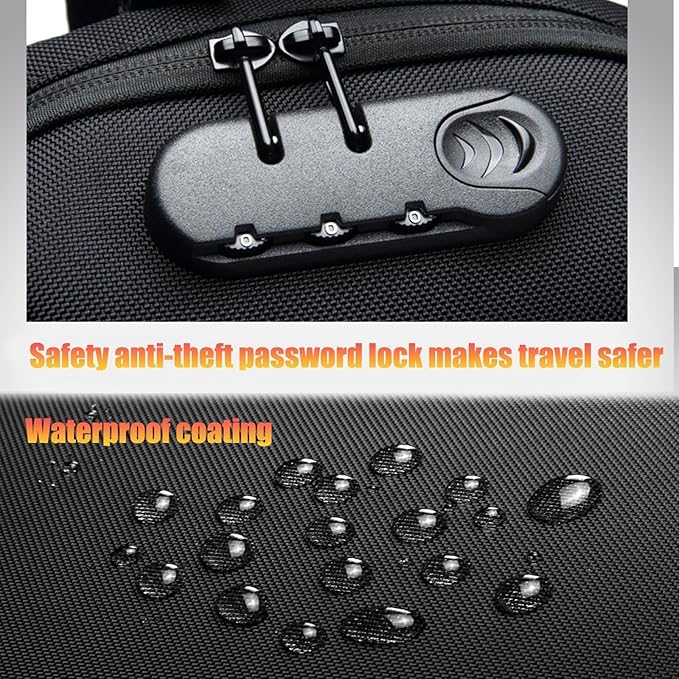 Sling Bag for Men Anti Theft Backpacks With USB Charger Travel Hiking Chest Bag Daypack Water Proof Sports Mountaineering(Gray)
