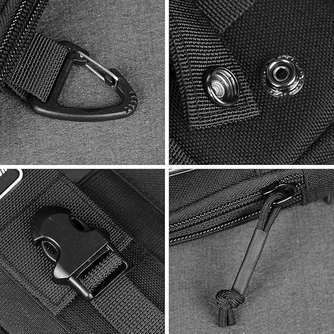 Universal Outdoor Tactical Molle Pouch EDC Waist Bag Pocket Organizer for Less Than 9 Smartphone (B)