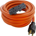 AC WORKS L5-30 30Amp 3-Prong Locking Generator Distribution Cord (25FT L5-30 to Tri-Household Flexible)