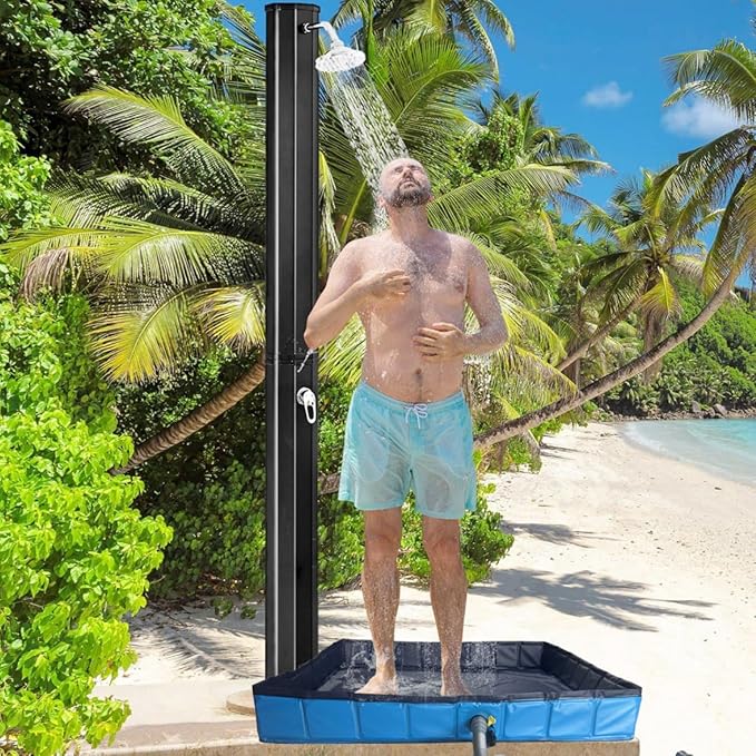 Portable Shower Pan Foldable Shower Base Floor Outdoor Shower Enclosure Base Shower Stall Base for Indoor and Outdoor