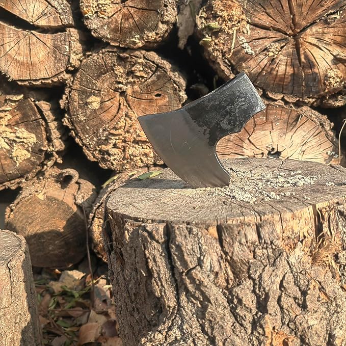 Forged Viking Axe Head Only High Carbon Steel Bushcraft Axe Hatchet Head for Outdoor Survival Hiking Camping Wood Chopping