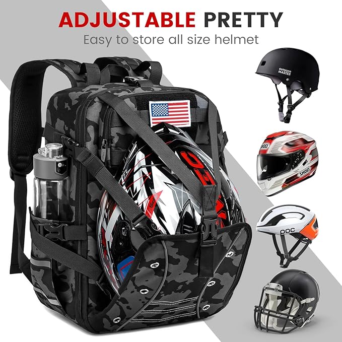 Motorcycle Helmet Bags Large Capacity Waterproof Helmet for Men Motorcycle Accessories Helmet Storage Cycling Bag(Dark Gray)