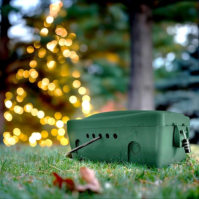 masterplug IP54 Weatherproof Enclosure Box for Outdoor Electrical Power Connections - Green