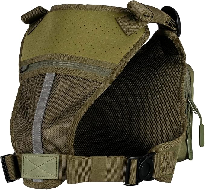 WOLFpak Utility Chest Pack w/CCW Holster |Tactical Waterproof 900D EDC Front Mount Vest Bag Adjustable Concealed Carry Chest Rig for Men &amp Women (OD Green)