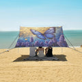 ALAZA Lavender with The Blue Butterfly Beach Tent Sun Shelter Portable Canopy Sunshade for Outdoor Camping Picnics Backyard Fun 10x9 ft