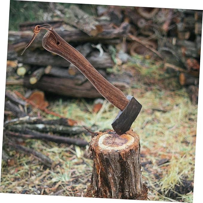 BESPORTBLE 2pcs Ergonomic Wooden Axe Handle Non-Slip Replacement Grip for Camp Hatchet Fire Axe Handle for Easy Chopping and Splitting