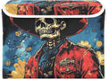 AIXIWAWA Lidded Storage Cube (Anime Skull Cowboy) Fabric Foldable Closet Bins with Flip Lid and Handles Organizer Basket Container 16.5 x 12.6 x 11.8 IN