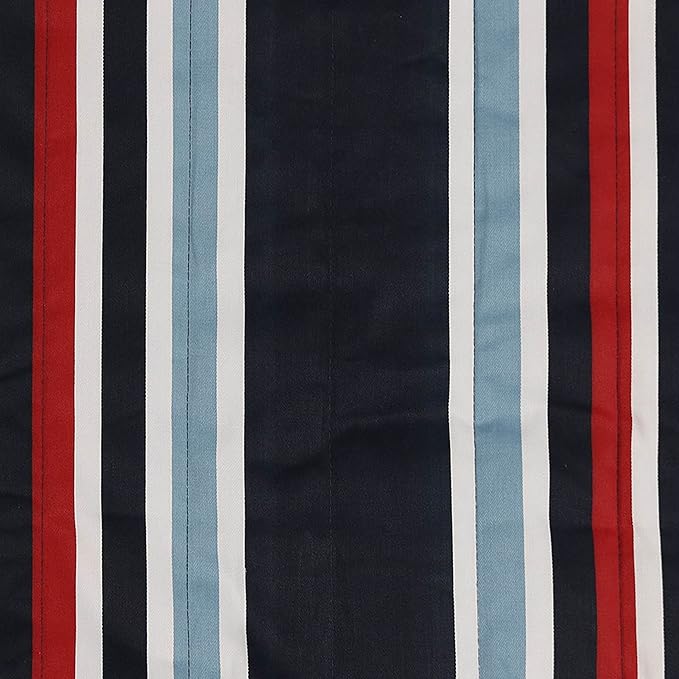 Sunnydaze Quilted Double Hammock with Stand for Outside - 350-Pound Capacity 2-Person Hammock with Stand - 12-Foot Stand - Nautical Stripe