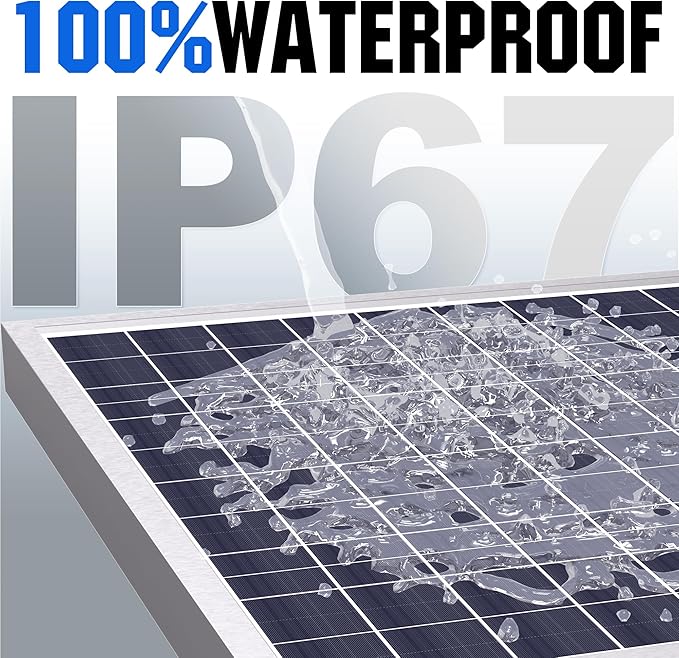 SOLPERK Solar Panel Kit 30W 24V Intelligent Waterproof 10A PWM Controller Home Outdoor Solar Battery Charger for RV Car Boat Marine Tractor Camping 24 Volt Batteries Solar Panel Charger (30W 24V)