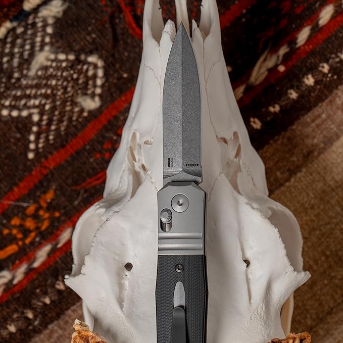 CRKT Redemption Compact Everyday Carry Folding Knife with Crossbar Lock: MagnaCut Plain Edge Blade G10 Stainless Steel Handle Reversible Pocket Clip K550KXP