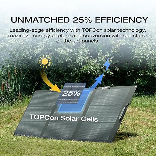EF ECOFLOW 160 Watt Portable Solar Panel for Power Stations 25% High Conversion Efficiency Foldable Solar Panel with Adjustable Kickstand IP68 Waterproof for Outdoor Camping RV NextGen Version