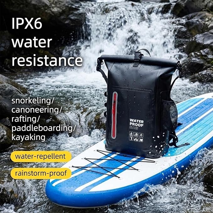 Dry Bag Waterproof 25L-Floating&ampLightweight Bags for Women Waterproof Backpack for Kayaking Boating FishingPaddle boarding Camping HikingRoll-Top Seal&ampAdjustable Shoulder Straps