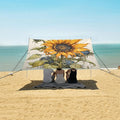 ALAZA Sunflower Sketchy Beach Tent Sun Shelter Portable Canopy Sunshade for Outdoor Camping Picnics Backyard Fun 10x9 ft