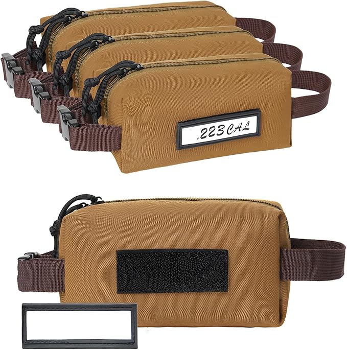Tactical Ammo Pouch Loose Sacs Ammunition Carrier Bag with ID Patches