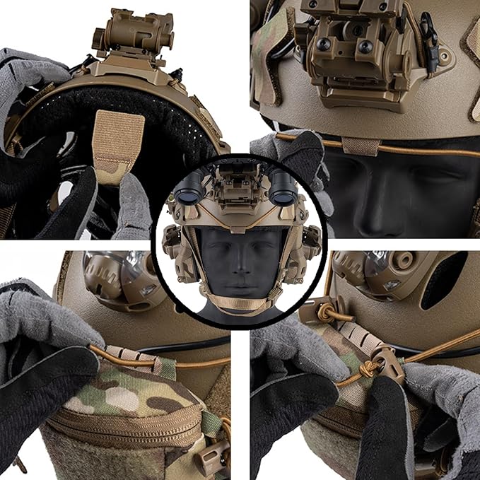 Multi Functional Helmet Battery Pack Airsoft Helmet Weight Pack Balance Retention Anchoring Integrated Node Pocket Universal Rear Bag Tactical Accessories Storage
