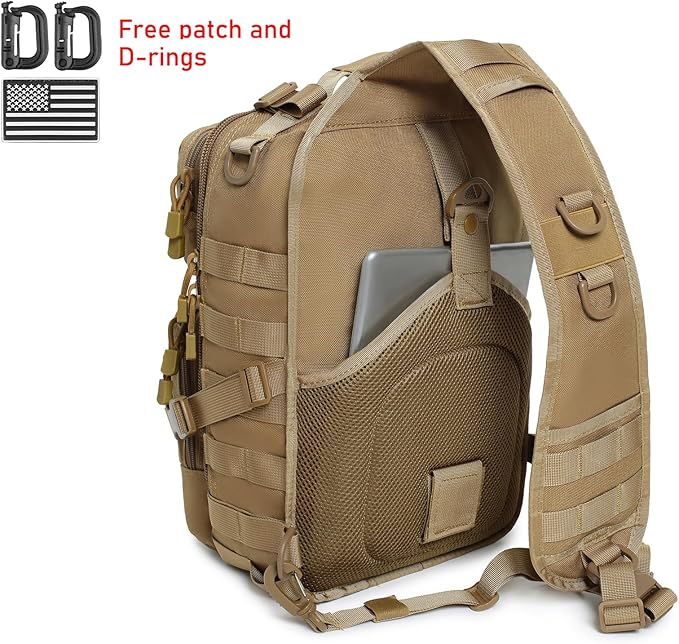 Tactical Sling Backpack and 18L Tactical Camping Storage Bag