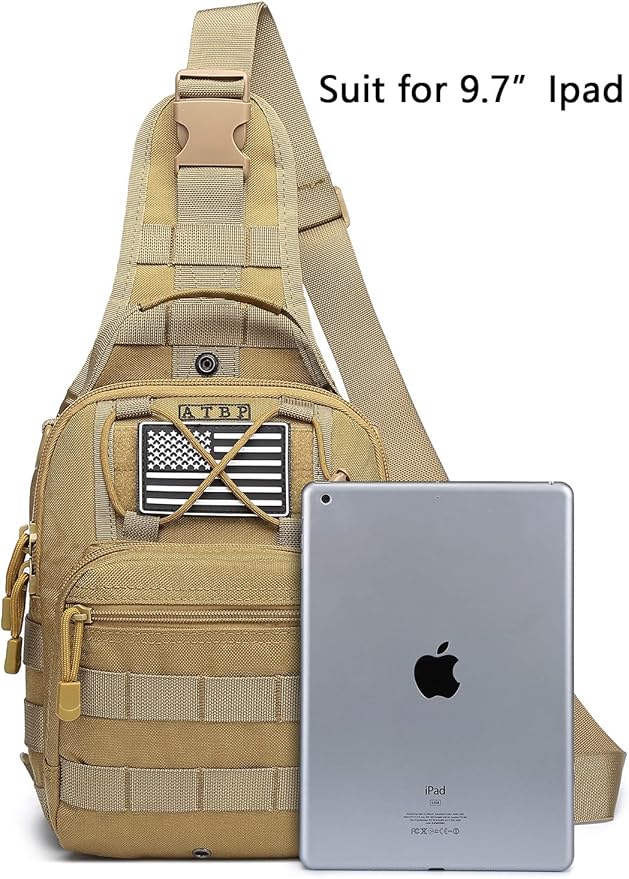 ATBP Small Tactical Holster Sling Backpack Accessories Shoulder Pouch Water Bottle &amp Radio Holder Crossbody Bag for Men