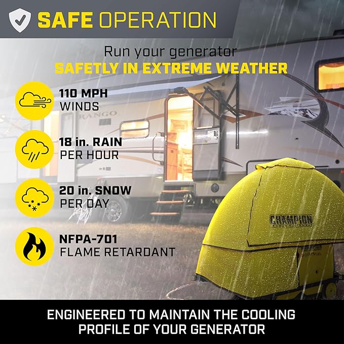 Champion Power Equipment 100603 Storm Shield Severe Weather Inverter Generator Cover by GenTent for 2000 to 8500 Starting Watt Inverters