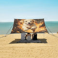 ALAZA Fire Running Puppy Beach Tent Sun Shelter Portable Canopy Sunshade for Outdoor Camping Picnics Backyard Fun 10x9 ft