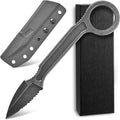 Ccanku C1134 Fixed Blade Knife D2 Blade Stainless Steel Handle Claw Knife for Survival Camping Outdoor EDC Tool with K Sheath(Jagged)