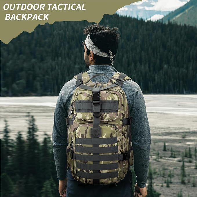Camo hunting backpacksmall tactical backpack military backpack for men camping backpack 3-day bag(Camouflage)