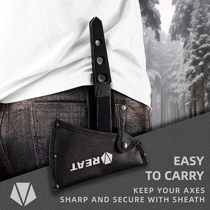 REAT Throwing Axes Set with Sheath 3 Piece10.5 Throwing HatchetBack Yard Throwing GameRecreationCompetitionGifts for MenWomen