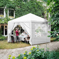 Outdoor Gazebo Canopy Wedding Party Tent Camping Shelter Commercial Instant Shelter Waterproof Tent with Removable Side Walls (10'x10' Four Sides)