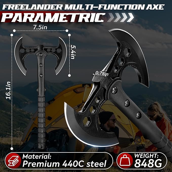 Freelander Professional Throwing Axe Set – 2-Pack 16 Throwing Hatchet Set with Sheaths and Ergonomic Handles for Competition and Recreation Gift for Men