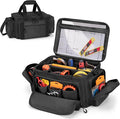 Tactical Tool Bag with Anti-friction Bottom Hand Tool Tote Storage Organizer for Men Small Range Bag for Electricians Carpenters Mechanics and Repairman Black