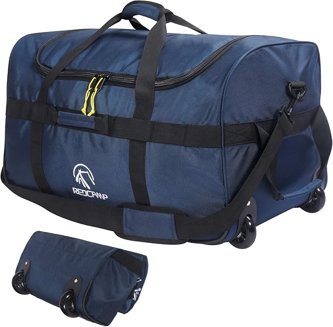 REDCAMP 85L/120L/140L Foldable Duffle Bag with Wheels Large Travel Duffel Bag