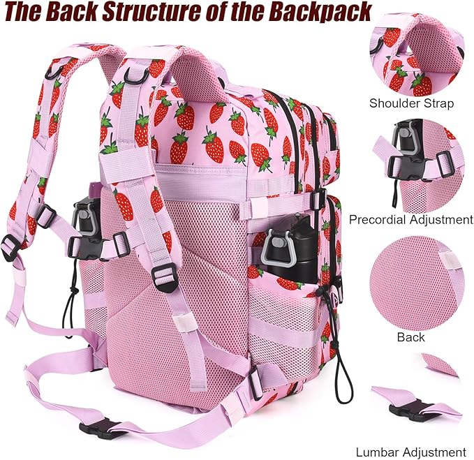 45L Tactical Backpack for Men Women Military Assault Pack with MOLLE Large 3 Day Bug Out Bag for Hiking Camping