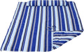 SUNCREAT Portable Hammock Pad with Soft Pillow Two-Layer Soft Polyester Pad Blue Stripes