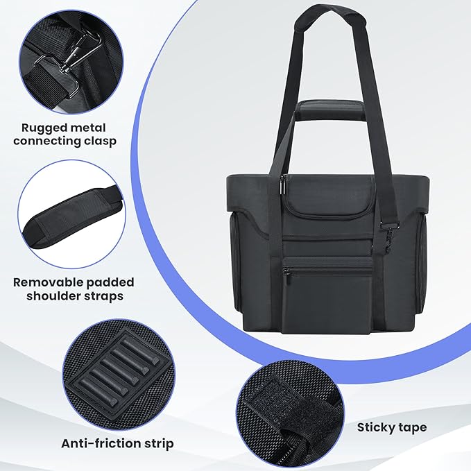Compatible with ECOFLOW DELTA 2 Power Station Carry Bag Powerstation Water-resistant Bag with Adjustable Shoulder Strap Compatible with Ecoflow Delta 2 with Portable Opennings for Outside