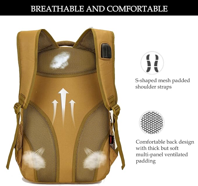 Camo BackpackBoys Backpack for Scool Military40L Army Bookbag Waterproof for Middle Elementary