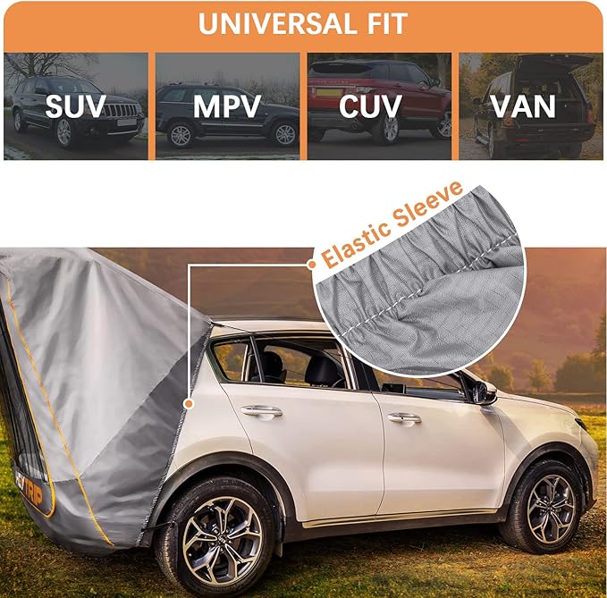HEYTRIP Upgraded SUV Tailgate Tent with Poles &amp Stakes – Stable Awning Car Camping Tent Waterproof Windproof Hatchback Shelter Universal Fit for SUV Van &amp CUV